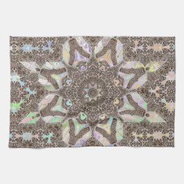 Henna Phownixフラクタルマンダラアートキッチンタオル キッチンタオル