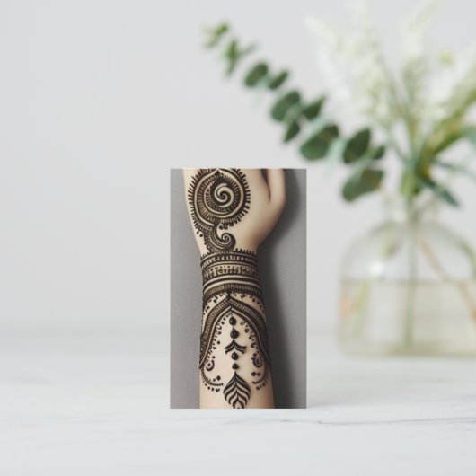 Henna Tattoo Artist名刺 名刺 (スタンド正面)