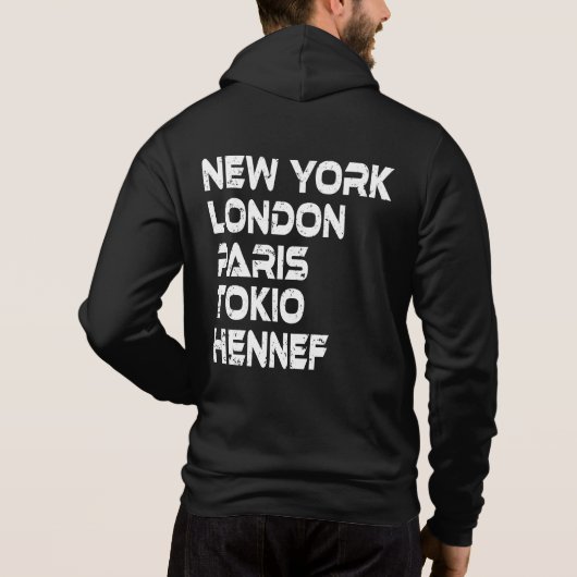 Hennef New York London Tokio Paris Hoodie パーカ (裏面)