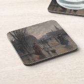 Hennepinの道の雨の夕べ、c.1902 コースター (左側)