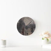 Hennepinの道の雨の夕べ、c.1902 ラウンド壁時計 (ホーム)