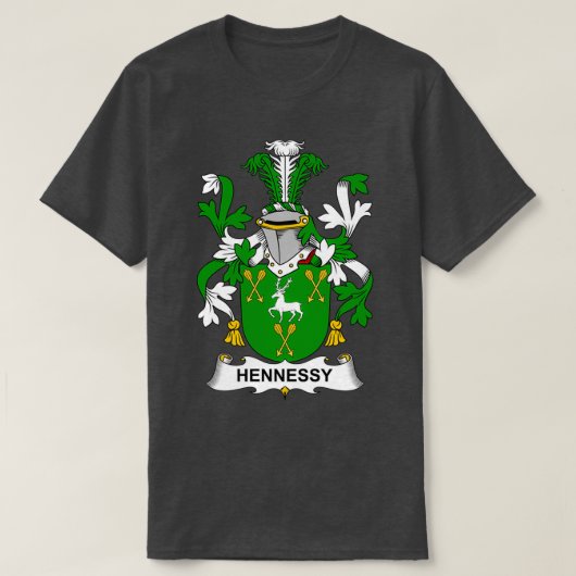 Hennessy Coat of Arms Family Crest  Tシャツ (デザイン正面)