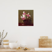 Henri Fantin-Latour Peonies and Roses Poster ポスター (キッチン)