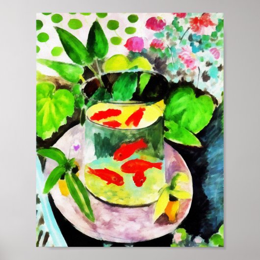 Henri Matisse, The Goldfish，デジタルスケッチ ポスター (正面)