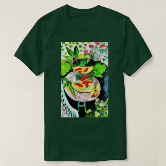 Henri Matisse, The Goldfish，デジタルスケッチ Tシャツ (デザイン正面)