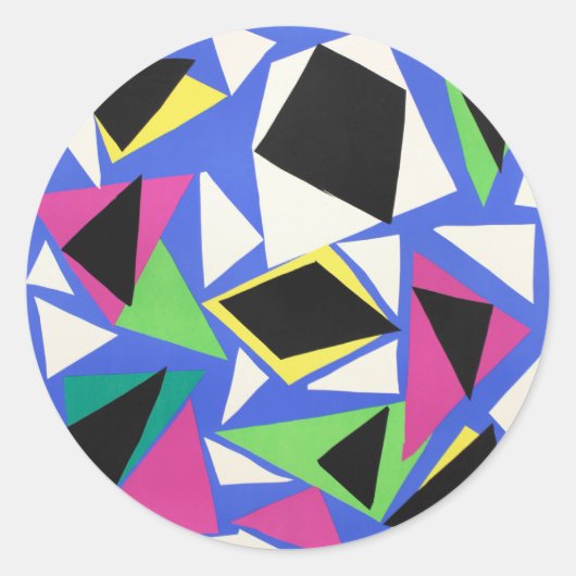 Henri Matisse's Exhibition Poster ラウンドシール (正面)