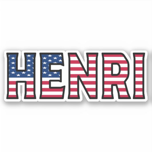 Henri Name Vorname USA Sticker Stickerset シール (正面)