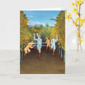 Henri Rousseau – サッカー選手 カード (黄色い花)