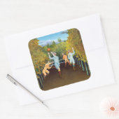 Henri Rousseau – サッカー選手 スクエアシール (封筒)