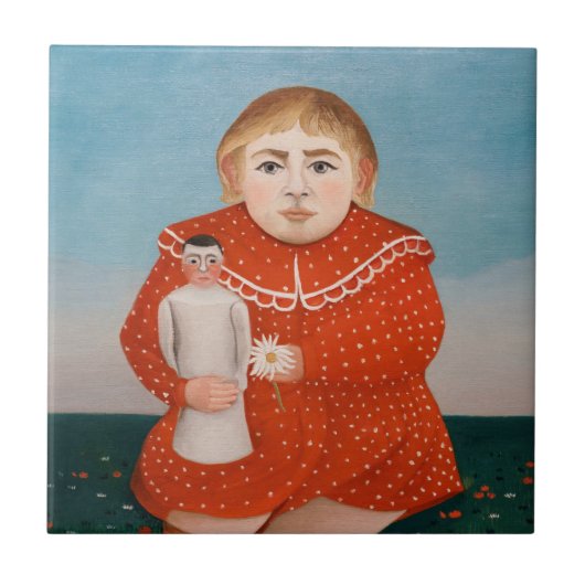 Henri Rousseau – 人形の子 タイル (正面)