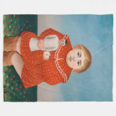 Henri Rousseau – 人形の子 フリースブランケット (正面(横))