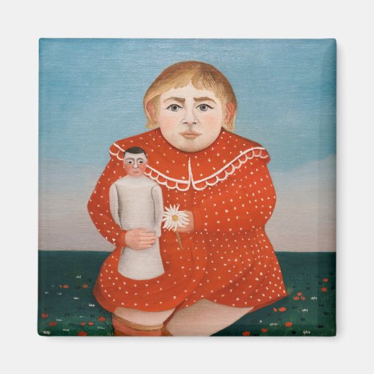 Henri Rousseau – 人形の子 マグネット (正面)