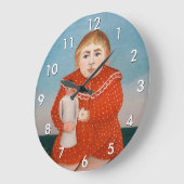 Henri Rousseau – 人形の子 ラージ壁時計 (傾斜)