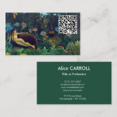 Henri Rousseau – 夢/ Le Reve - QRコード 名刺 (正面/裏面)