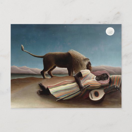 HENRI ROUSSEAU – 眠るジプシー1897 ポストカード (正面)
