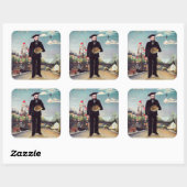 Henri Rousseau – 自分自身ポートレート – 風景 スクエアシール (シート)