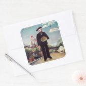 Henri Rousseau – 自分自身ポートレート – 風景 スクエアシール (封筒)