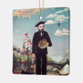 Henri Rousseau – 自分自身ポートレート – 風景 セラミックオーナメント (左)