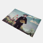 Henri Rousseau – 自分自身ポートレート – 風景 ドアマット (アングル)