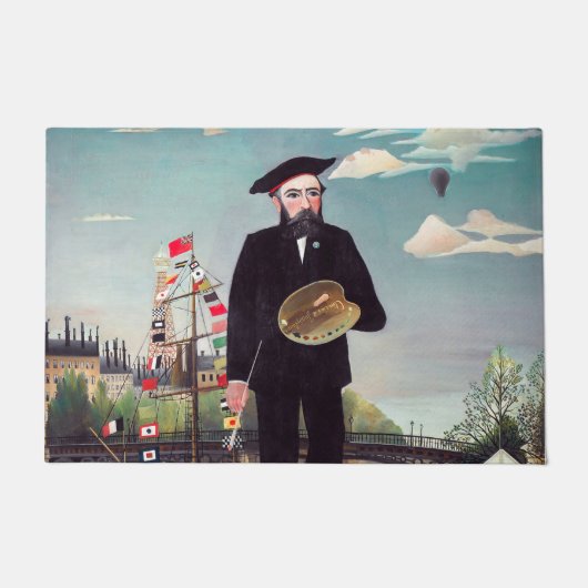 Henri Rousseau – 自分自身ポートレート – 風景 ドアマット (正面)