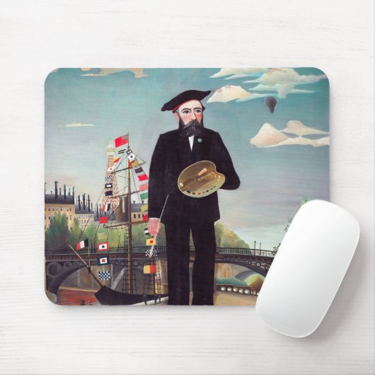 Henri Rousseau – 自分自身ポートレート – 風景 マウスパッド (マウス)