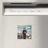 Henri Rousseau – 自分自身ポートレート – 風景 マグネット (インサイチュ (食洗機))