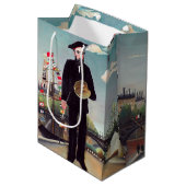 Henri Rousseau – 自分自身ポートレート – 風景 ミディアムペーパーバッグ (正面アングル)