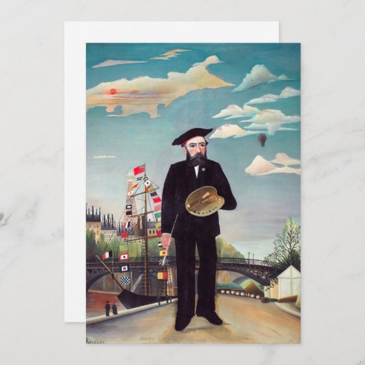 Henri Rousseau – 自分自身ポートレート – 風景 招待状 (正面/裏面)