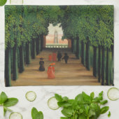 Henri Rousseau, Avenue in the Park at Saint Cloud キッチンタオル (折り畳み)