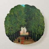 Henri Rousseau, Avenue in the Park at Saint Cloud ラウンドクッション (正面)