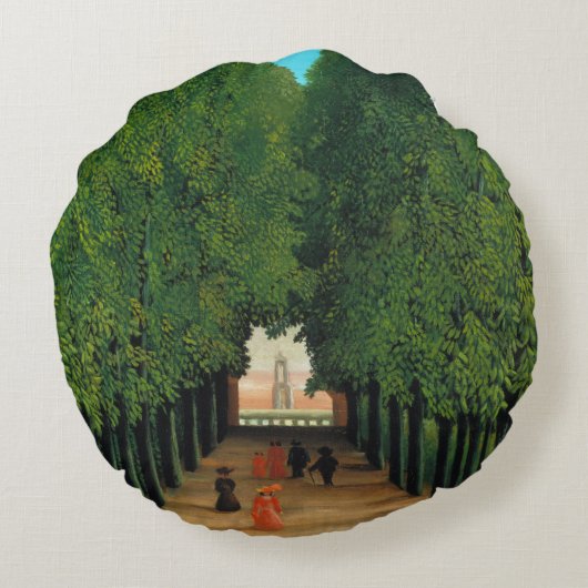 Henri Rousseau, Avenue in the Park at Saint Cloud ラウンドクッション (裏面)