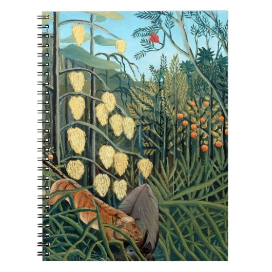 Henri Rousseau - Batling Tiger and Buffalo ノートブック (正面)