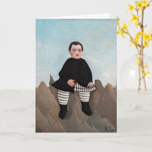 Henri Rousseau - Boy on the Rocks カード (黄色い花)