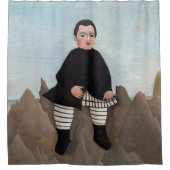 Henri Rousseau - Boy on the Rocks シャワーカーテン (正面)