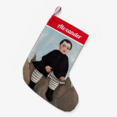 Henri Rousseau - Boy on the Rocks スモールクリスマスストッキング (正面 (吊り時))