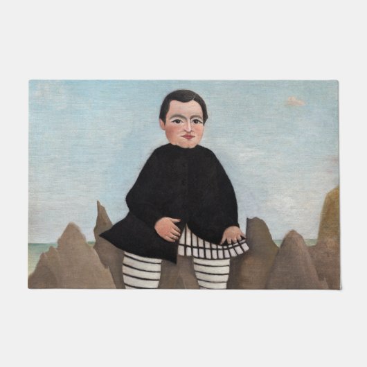 Henri Rousseau - Boy on the Rocks ドアマット (正面)