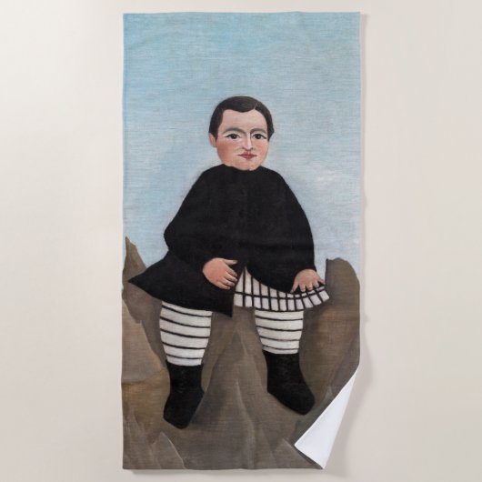 Henri Rousseau - Boy on the Rocks ビーチタオル (正面)