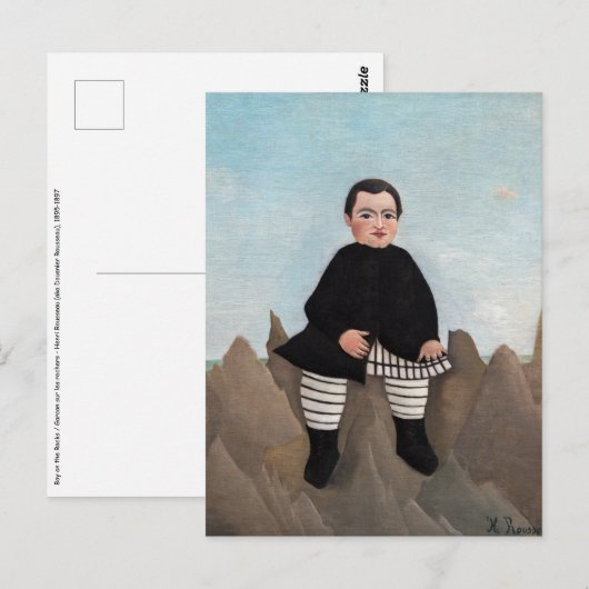 Henri Rousseau - Boy on the Rocks ポストカード (正面/裏面)