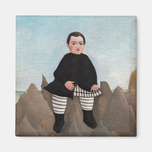 Henri Rousseau - Boy on the Rocks マグネット (正面)