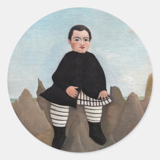 Henri Rousseau - Boy on the Rocks ラウンドシール (正面)