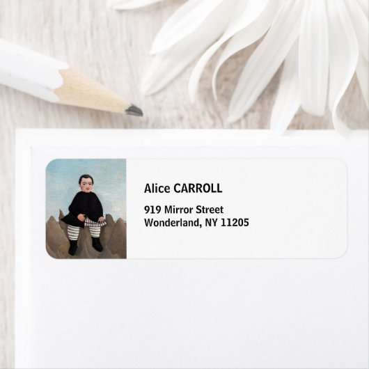 Henri Rousseau - Boy on the Rocks ラベル (インサイチュ)