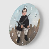 Henri Rousseau - Boy on the Rocks ラージ壁時計 (傾斜)
