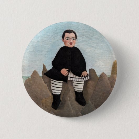 Henri Rousseau - Boy on the Rocks 缶バッジ (正面)