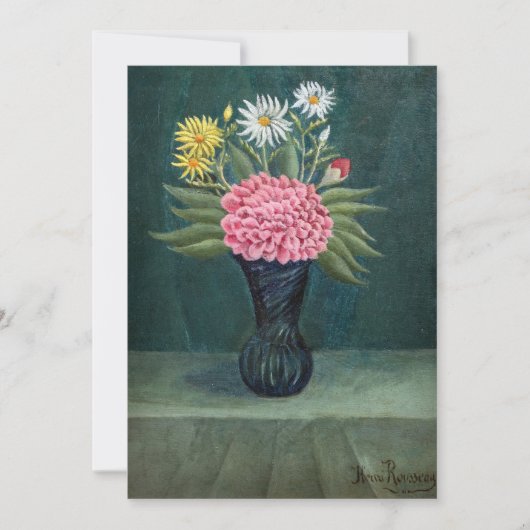 Henri Rousseau - Dahlia and Daisies in a Vase サンキューカード (正面)