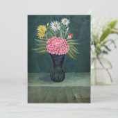 Henri Rousseau - Dahlia and Daisies in a Vase サンキューカード (スタンド正面)