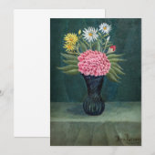 Henri Rousseau - Dahlia and Daisies in a Vase サンキューカード (正面/裏面)