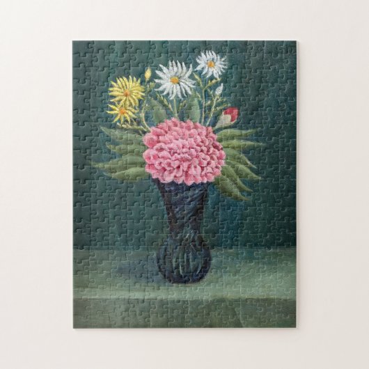 Henri Rousseau - Dahlia and Daisies in a Vase ジグソーパズル (縦)