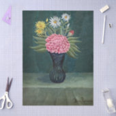Henri Rousseau - Dahlia and Daisies in a Vase 薄葉紙 (クラフト)