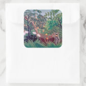 Henri Rousseau - Exotic Landscape スクエアシール (バッグ)
