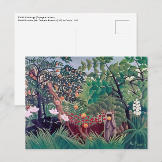 Henri Rousseau - Exotic Landscape ポストカード (正面/裏面)